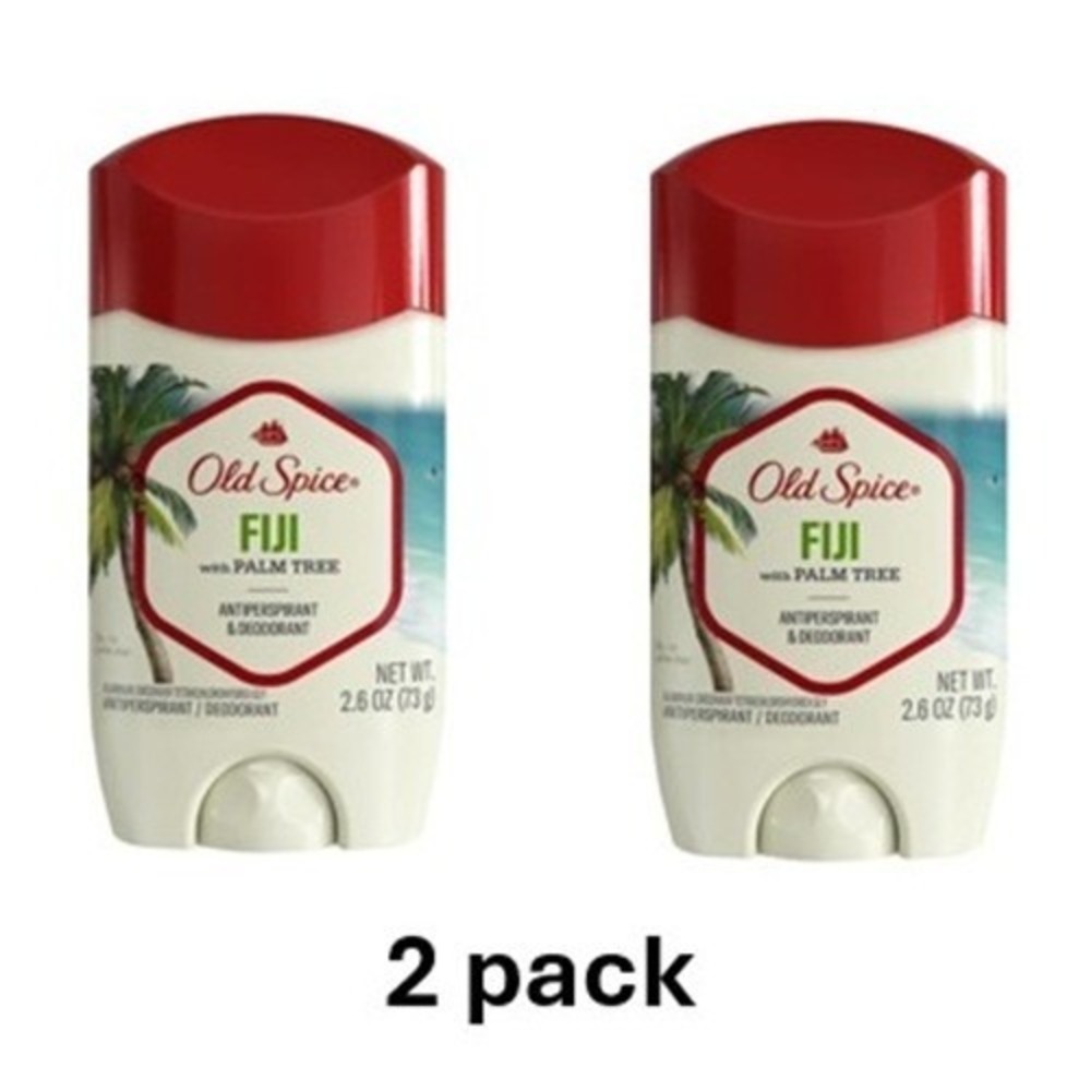 Old Spice Men's Antiperspirant & Deodorant Fiji Palm Tree Scent 2.6 oz (2)PK